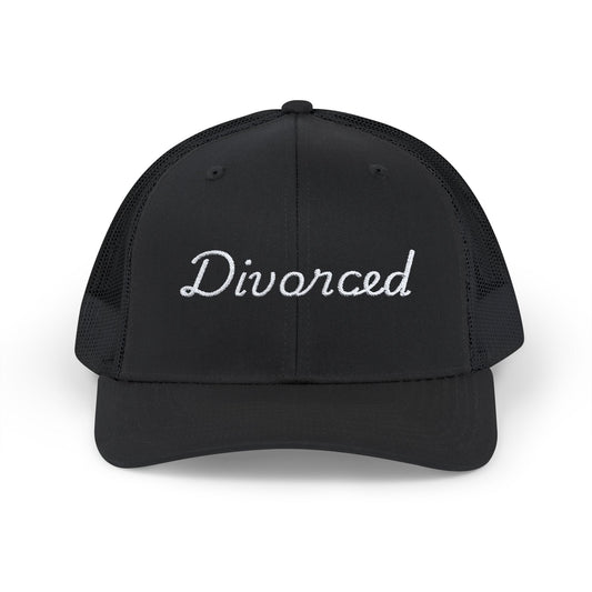 Embroidered "Divorced" Trucker Hat