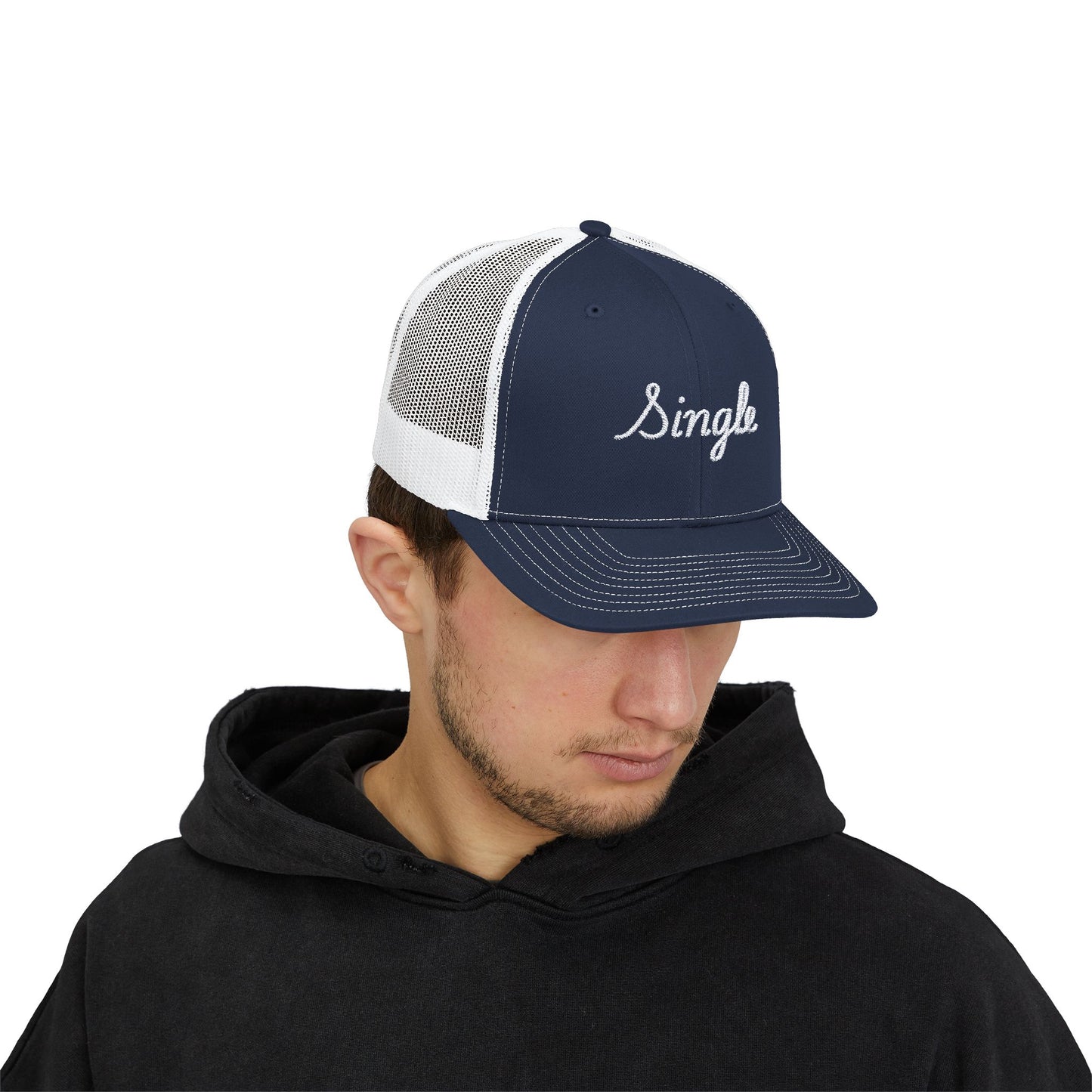 Embroidered "Single" Trucker Hat