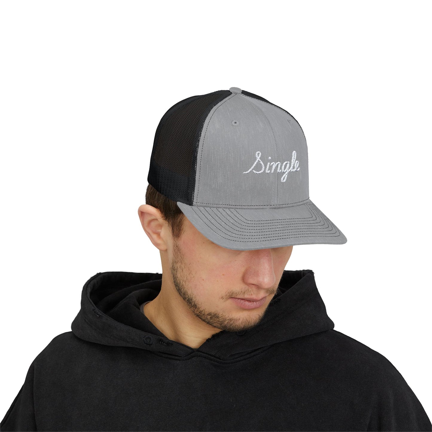 Embroidered "Single" Trucker Hat